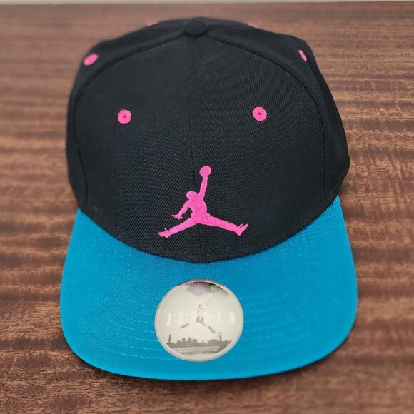 Air Jordan, Cement Elephant, Pink and Teal, Snap-back Hat - Picture 1 of 7